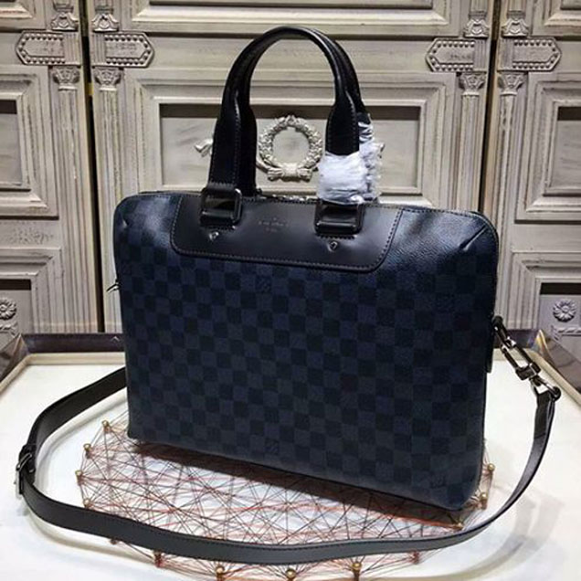 Портфель Louis Vuitton N42241 Porte-Documents Jour Briefcase Damier Cobalt Canvas "Navy Blue" фото № 3