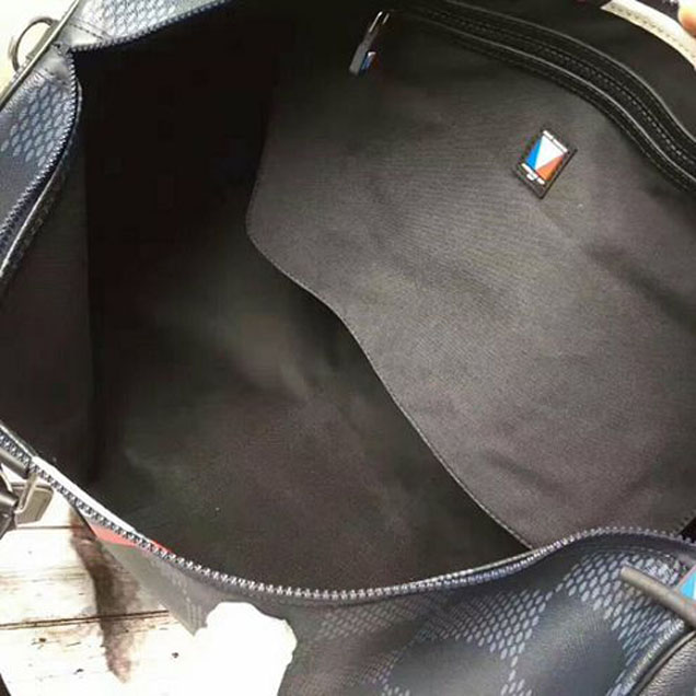 Сумка Louis Vuitton N44010 Keepall 55 Bandouliere Duffel Bag Damier Cobalt Canvas "Navy Blue" фото № 10