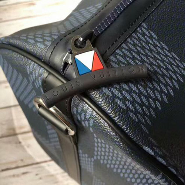 Сумка Louis Vuitton N44010 Keepall 55 Bandouliere Duffel Bag Damier Cobalt Canvas "Navy Blue" фото № 9