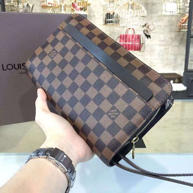Клатч Louis Vuitton N51993 Saint Louis Clutch Damier Ebene Canvas "Brown" фото № 4
