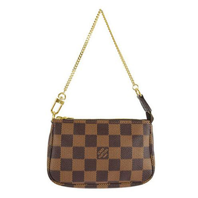 Сумка Louis Vuitton N58009 Mini Pochette Accessoires Damier Ebene Canvas "Brown" фото № 5