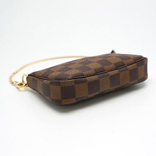 Сумка Louis Vuitton N58009 Mini Pochette Accessoires Damier Ebene Canvas "Brown" фото № 6