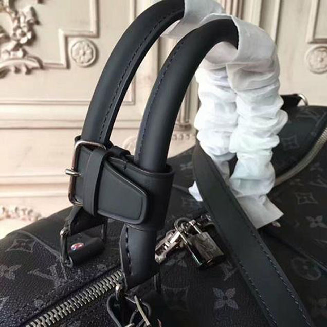 Сумка Louis Vuitton M43414 Keepall 55 Bandouliere Duffel Bag Monogram Eclipse Canvas "Black" фото № 7