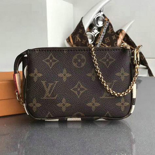 Сумка Louis Vuitton Mini Pochette Accessoires M67701 Monogram Canvas "Brown" фото № 3