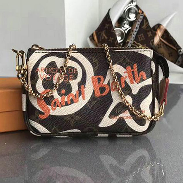 Сумка Louis Vuitton Mini Pochette Accessoires M67701 Monogram Canvas "Brown" фото № 2