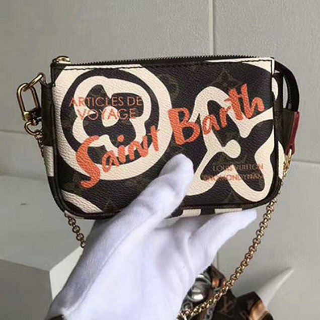 Сумка Louis Vuitton Mini Pochette Accessoires M67701 Monogram Canvas "Brown" фото № 6