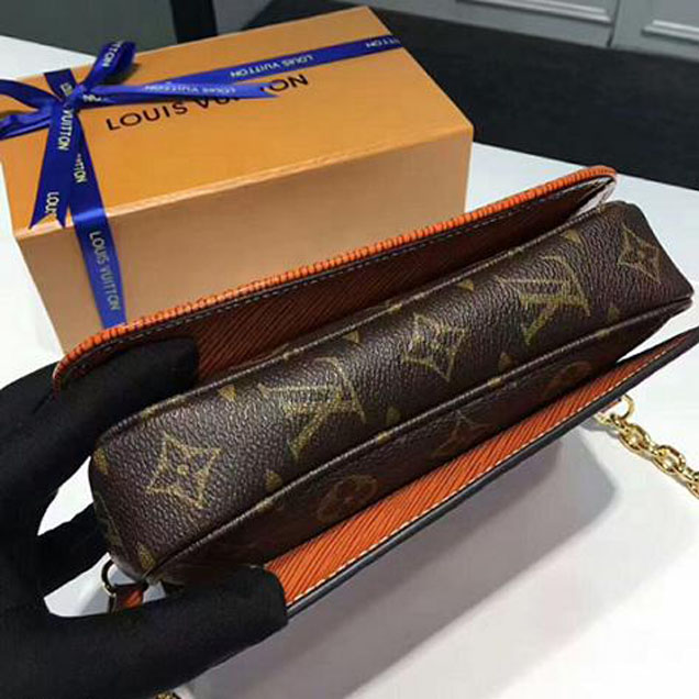 Сумка Louis Vuitton Pochette Metic Mini M54991 Epi Leather "Brown" фото № 8