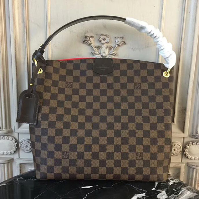 Сумка Louis Vuitton Graceful PM N44044 Damier Ebene Canvas "Brown" фото № 2