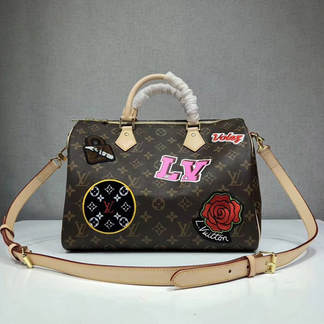 Сумка Louis Vuitton Monogram Canvas Speedy 30 Bandouliere M43989 "Brown" фото № 2