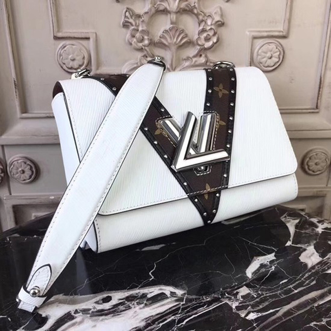Сумка Louis Vuitton M51878 Twist MM Epi Leather "White" фото № 3