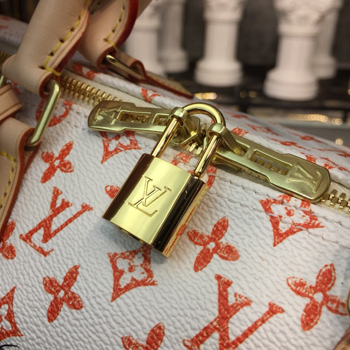 Сумка Louis Vuitton Speedy 30 Bandouliere M44400 Monogram Canvas "White" фото № 7