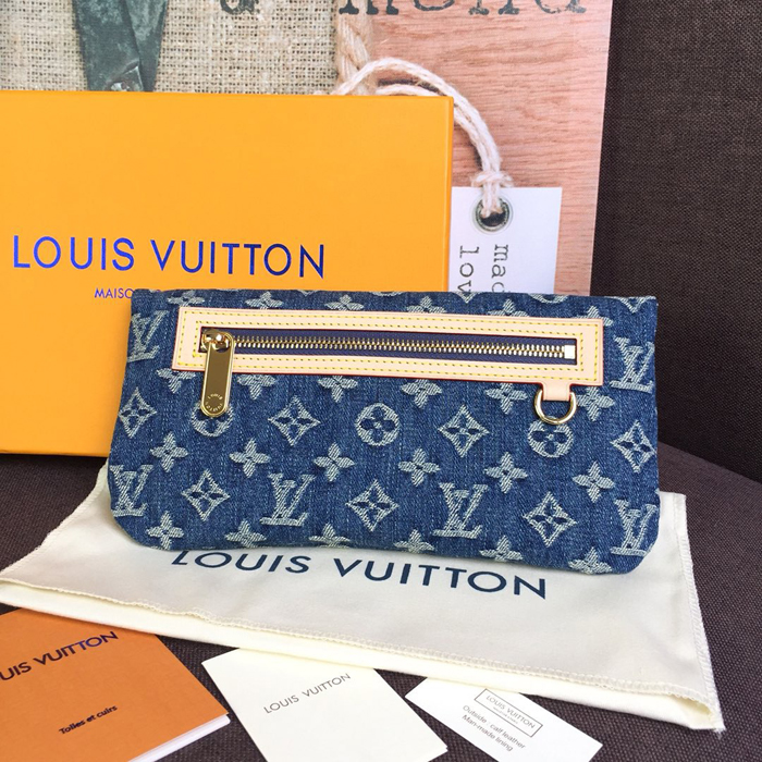 Клатч Louis Vuitton Pocheette Plate Clutch M95007 Monogram "Denim Blue" фото № 3