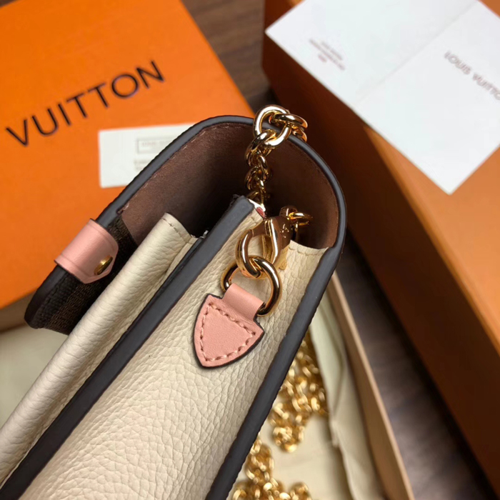 Сумка Louis Vuitton Vavin Chain Wallet N60237 Damier Ebene Canvas Creme Beige "Brown" фото № 7