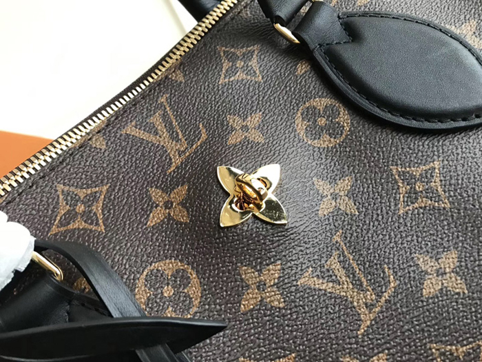 Сумка Louis Vuitton Flower Zipped Tote MM M44347 Monogram Canvas Black "Brown" фото № 8
