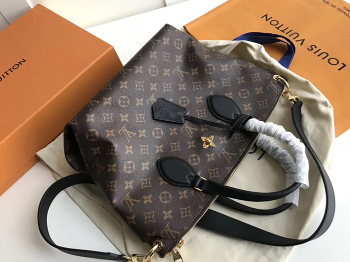 Сумка Louis Vuitton Flower Zipped Tote MM M44347 Monogram Canvas Black "Brown" фото № 3