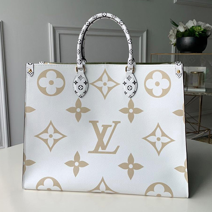 Сумка Louis Vuitton Onthego Tote Bag M44571 Monogram Coated Canvas Khaki Green "White" фото № 2
