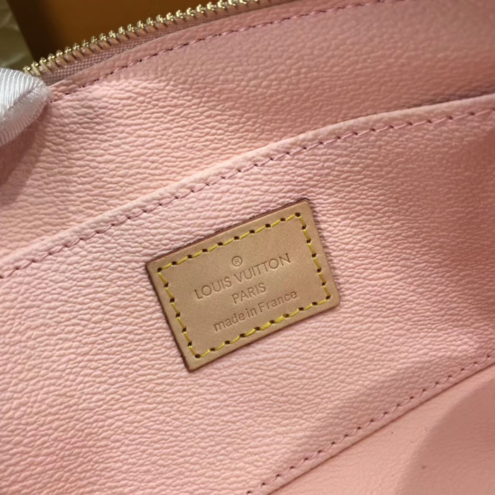 Косметичка Louis Vuitton Pochette Cosme XL M67694 Monogram Coated Canvas Pink "Red" фото № 10