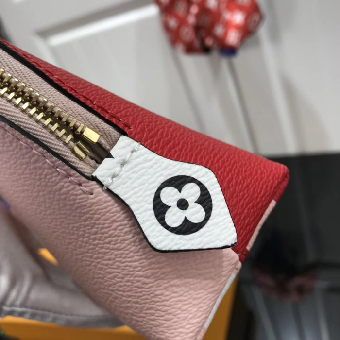 Косметичка Louis Vuitton Pochette Cosme XL M67694 Monogram Coated Canvas Pink "Red" фото № 8