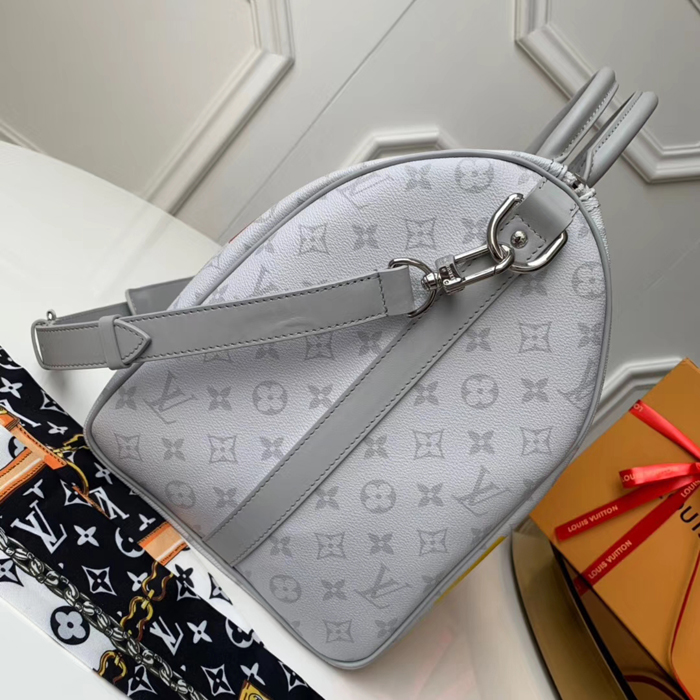 Сумка Louis Vuitton Keepall Bandouliere 50 M44643 Monogram Canvas "White" фото № 5