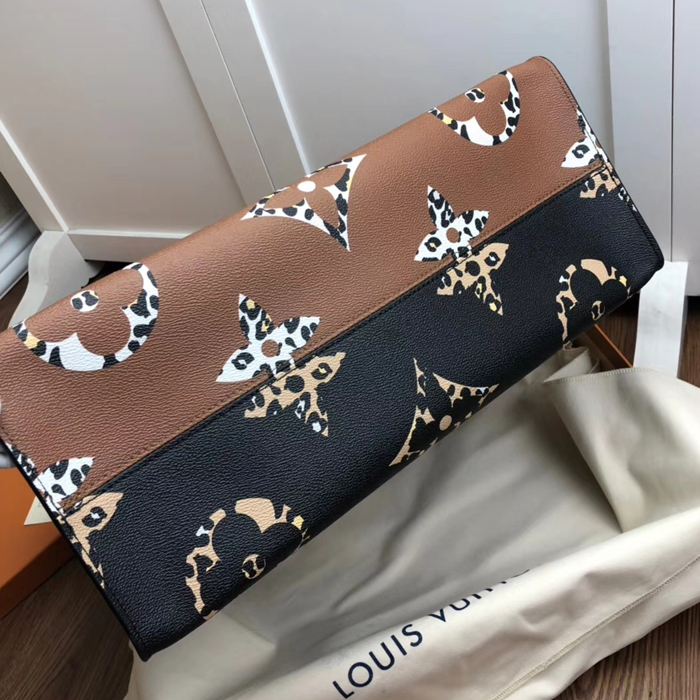 Сумка Louis Vuitton Onthego M44674 Monogram Coated Canvas Brown "Black" фото № 5