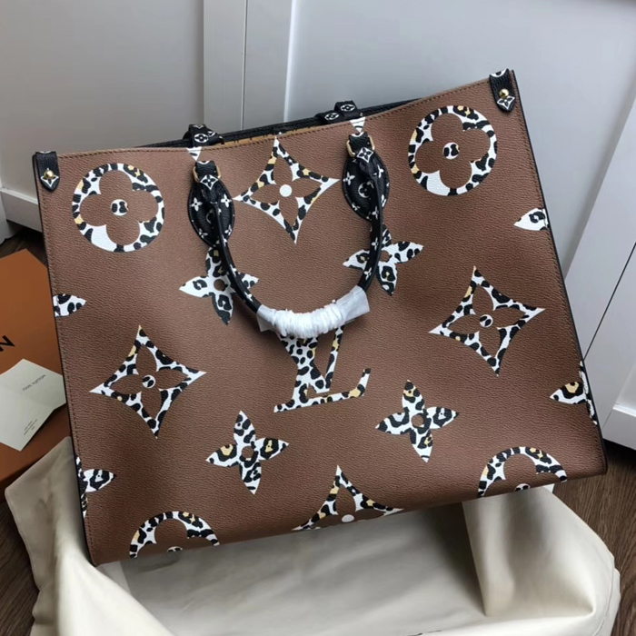 Сумка Louis Vuitton Onthego M44674 Monogram Coated Canvas Brown "Black" фото № 3