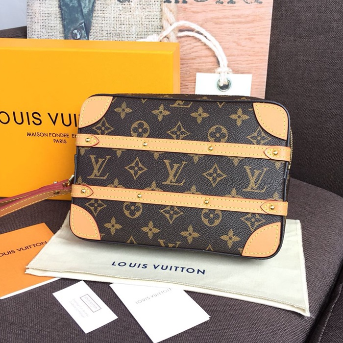 Сумка Louis Vuitton Soft Trunk Pouch M44779 Monogram Canvas "Brown" фото № 2