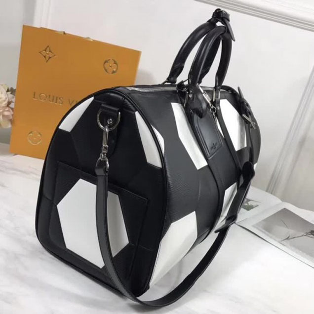 Сумка Louis Vuitton Keepall Bandouliere 50 Travel Bag M52187 2018 "Black" фото № 3