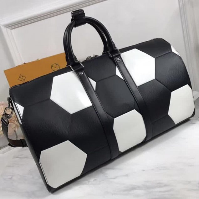 Сумка Louis Vuitton Keepall Bandouliere 50 Travel Bag M52187 2018 "Black" фото № 5