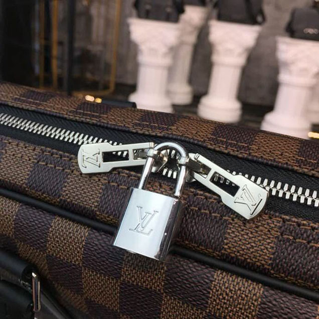 Портфель Louis Vuitton Porte-Documents Voyage PM Bag 38cm Damier Ebene Canvas Fall Winter 2018 Collection N41466 "Brown" фото № 4