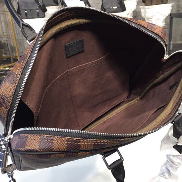 Портфель Louis Vuitton Porte-Documents Voyage PM Bag 38cm Damier Ebene Canvas Fall Winter 2018 Collection N41466 "Brown" фото № 8