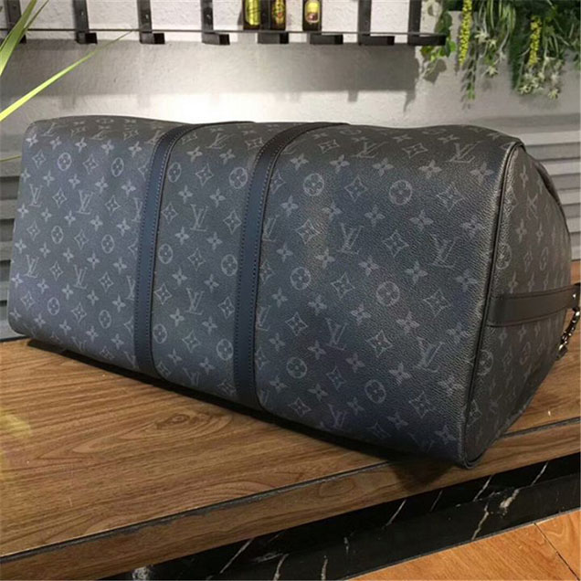 Сумка Louis Vuitton M40605 Keepall 55 Bandouliere Duffel Bag Monogram Eclipse Canvas "Black" фото № 5