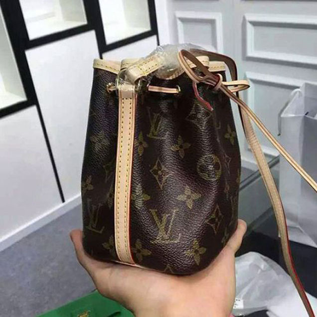 Сумка Louis Vuitton M41346 Nano Noe Shoulder Bag Monogram Canvas "Brown" фото № 4