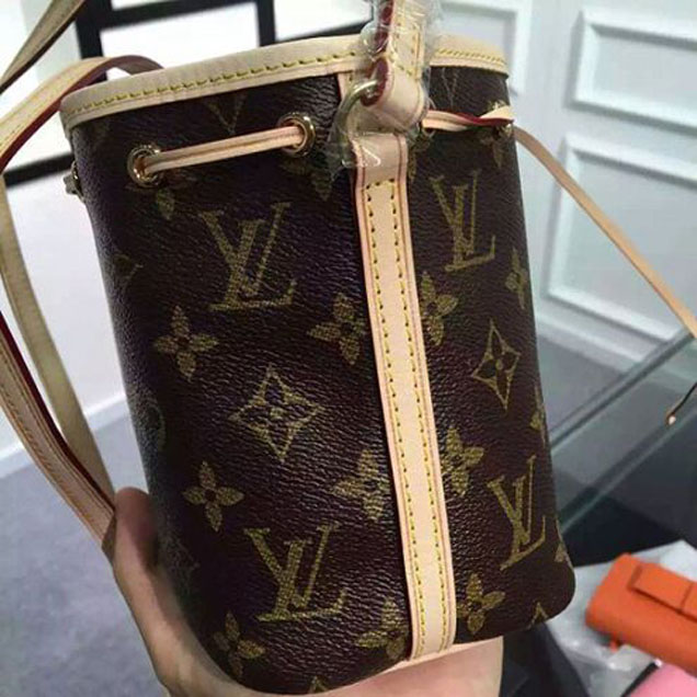 Сумка Louis Vuitton M41346 Nano Noe Shoulder Bag Monogram Canvas "Brown" фото № 6