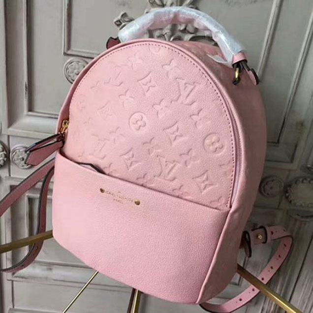 Рюкзак Louis Vuitton M44019 Sorbonne Backpack Monogram Empreinte Leather "Pink" фото № 3