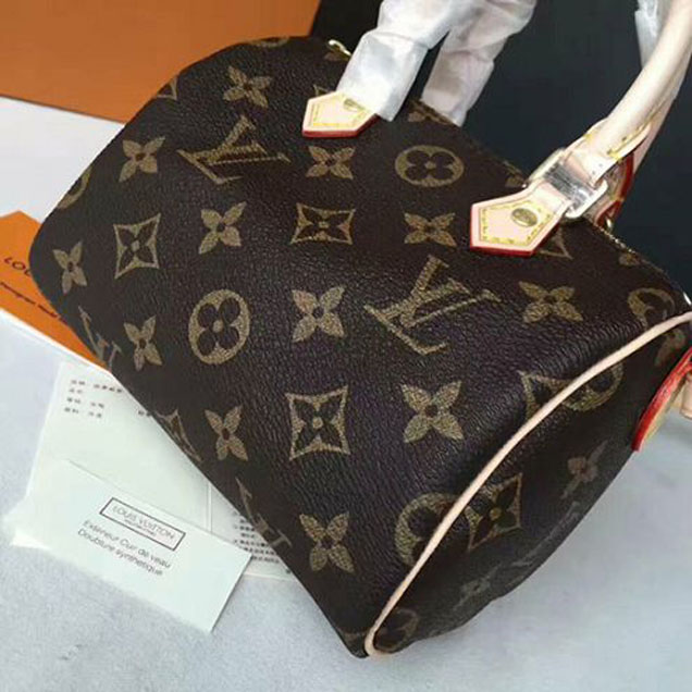 Сумка Louis Vuitton M61252 Nano Speedy Crossbody Bag Monogram Canvas "Brown" фото № 5