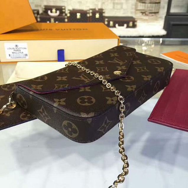 Сумка Louis Vuitton M61276 Pochette Felicie Crossbody Bag Monogram Canvas "Brown" фото № 4