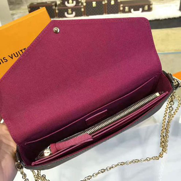 Сумка Louis Vuitton M61276 Pochette Felicie Crossbody Bag Monogram Canvas "Brown" фото № 9