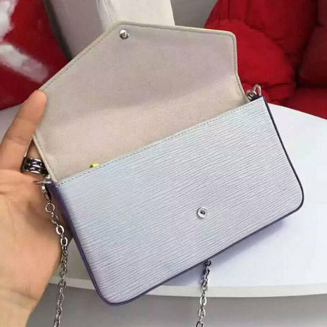 Клатч Louis Vuitton M61753 Pochette Felicie Crossbody Bag Epi Leather "Black" фото № 8