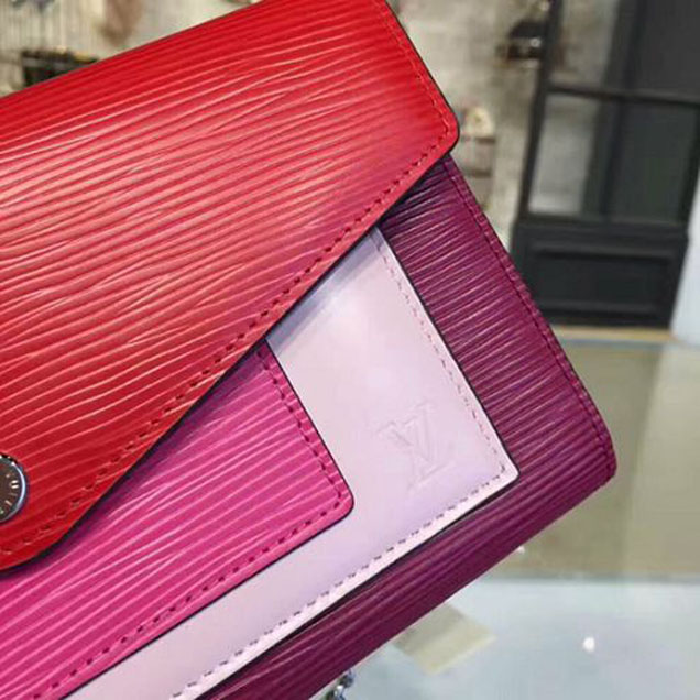 Сумка Louis Vuitton M62252 Chain Wallet Epi Leather "Red" фото № 6