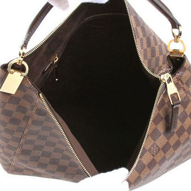 Сумка Louis Vuitton N41185 Portobello GM Hobo Bag Damier Ebene Canvas "Brown" фото № 5