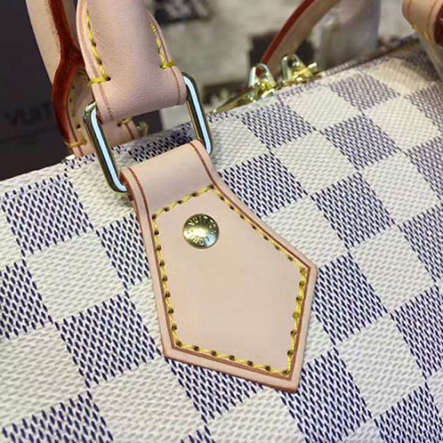 Сумка Louis Vuitton N41374 Speedy Bandouliere 25 Tote Bag Damier Azur Canvas "White" фото № 6