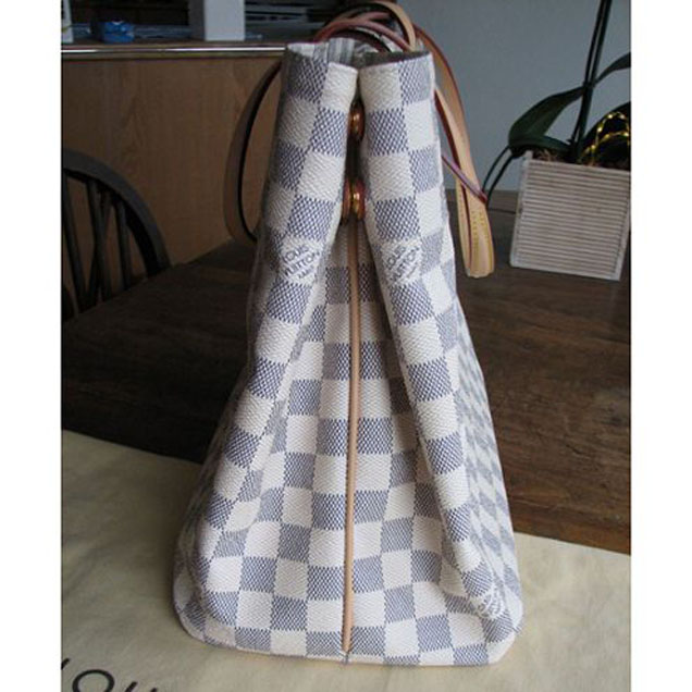 Сумка Louis Vuitton N41375 Cabas MM Shoulder Bag Damier Azur Canvas "White" фото № 4