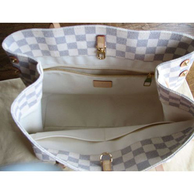 Сумка Louis Vuitton N41375 Cabas MM Shoulder Bag Damier Azur Canvas "White" фото № 9