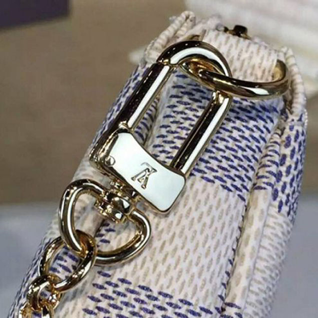 Сумка Louis Vuitton N41669 Mini Pochette Accessoires Damier Azur Canvas "White" фото № 8