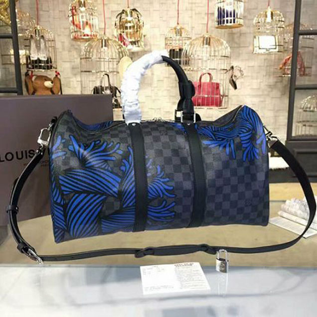 Сумка Louis Vuitton N41700 Keepall Bandouliere 45 Duffel Bag Damier Graphite Canvas "Graphite" фото № 3