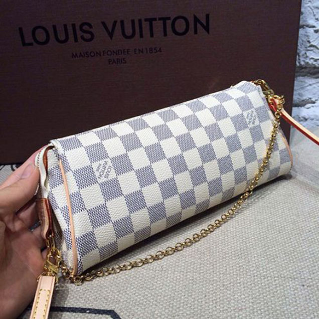 Сумка Louis Vuitton N55214 Eva Clutch Damier Azur Canvas "White" фото № 3