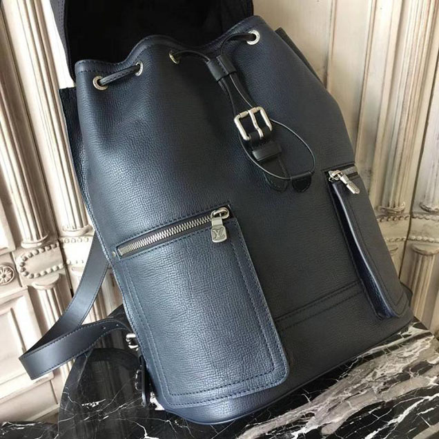 Рюкзак Louis Vuitton Canyon Backpack M54960 Utah Leather "Black" фото № 8