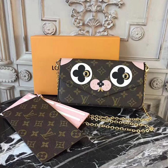 Клатч Louis Vuitton Pochette Felicie M67248 Monogram Canvas "Brown" фото № 2