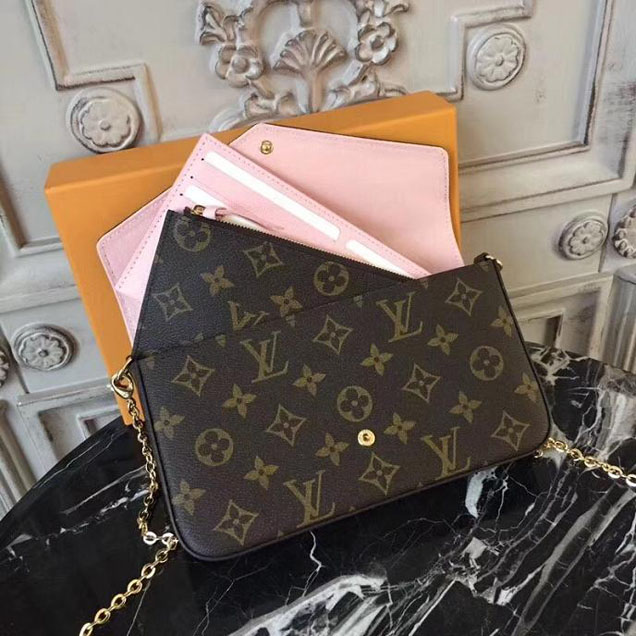 Клатч Louis Vuitton Pochette Felicie M67248 Monogram Canvas "Brown" фото № 7