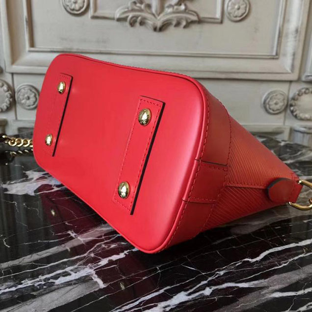 Сумка Louis Vuitton Epi Leather Alma Mini M51404 "Red" фото № 8